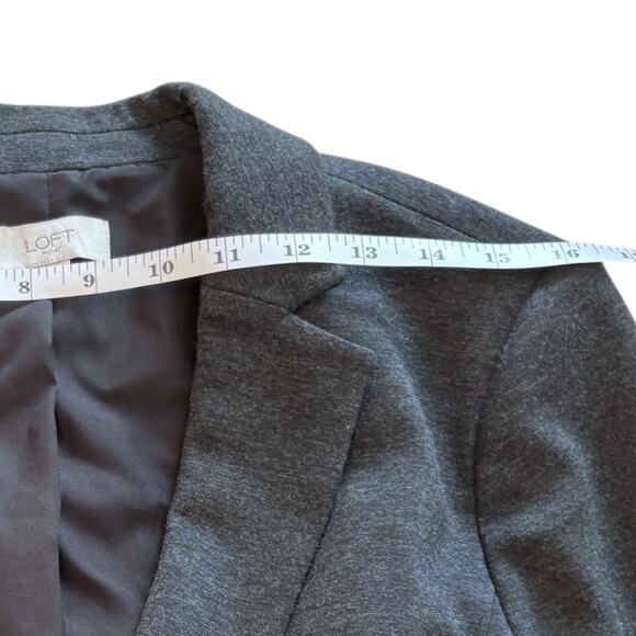 NWOT LOFT Charcoal Gray Blazer - Size 6 - Suit Jacket w/ Pockets - Picture 8 of 10